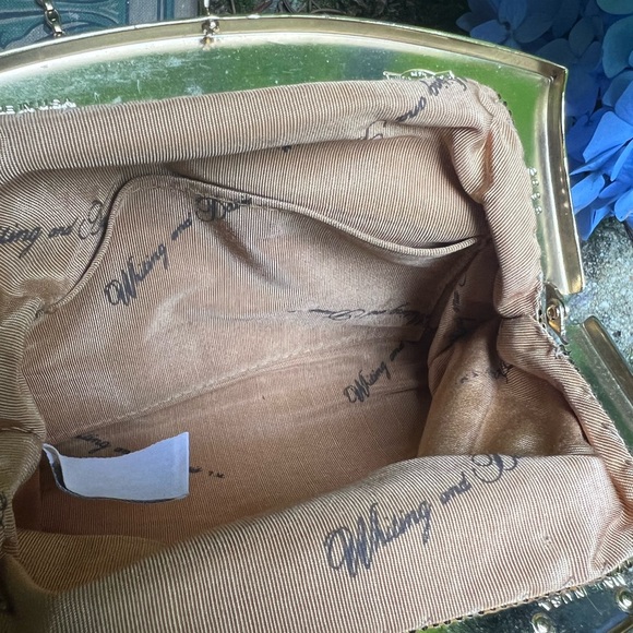 Vintage 1985 Whiting & Davis Gold Metal Mesh Mini Purse - Picture 11 of 14